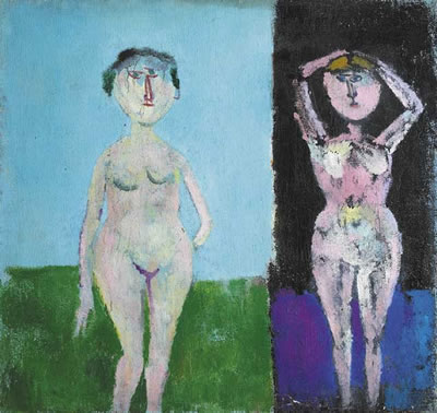SELF PORTRAIT, DOUBLE NUDE by Stella Steyn - Auction record, sale price, and art valuation. Compare with similar artists and explore comparable artworks.