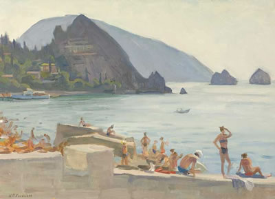 Sample artwork by Nickolai Pavlovich Kalmykov (1924 - 1994), known for painting - View similar artists and auction records