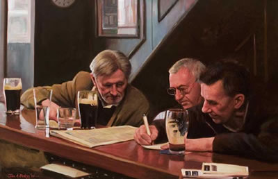 AFTERNOON RACING IN MULLEN'S BAR, COOTEHILL, COUNTY CAVAN, 2009