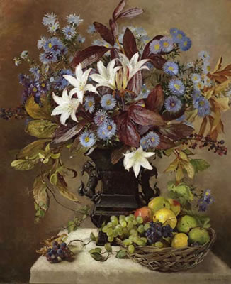 STILL LIFE WITH FRUIT AND FLOWERS, 1959