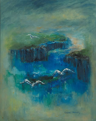 CLIFFS AND BIRDS by Carmel Mooney - Auction record, sale price, and art valuation. Compare with similar artists and explore comparable artworks.