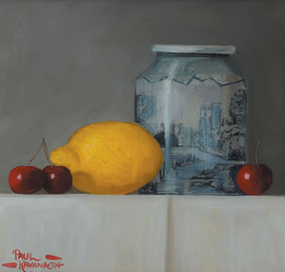CHINESE VASE, LEMON AND CHERRIES by Paul Kavanagh - Auction record, sale price, and art valuation. Compare with similar artists and explore comparable artworks.