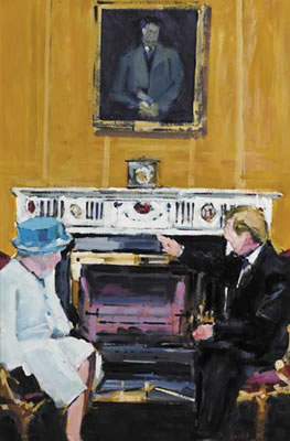 THE QUEEN AND AN TAOISEACH ENDA KENNY AT GOVERNMENT BUILDINGS