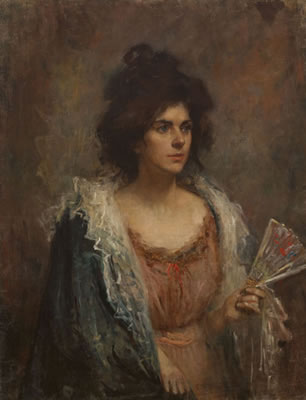 WOMAN WITH FAN