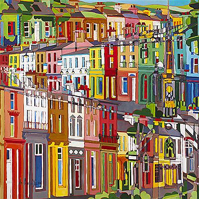 THRU TOWN( donated by the artist/auctioned for the Benefit of the cancer ward at a Dublin children's hospital)