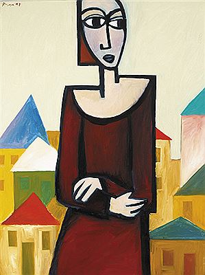 WOMAN AND TOWNSHIP, 1997
