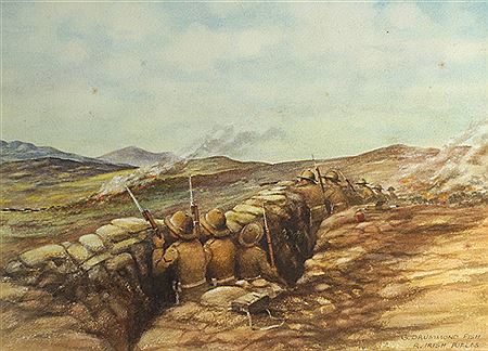 The Royal Dublin Fusiliers at Gallipoli by Captain George Drummond-Fish - Auction record, sale price, and art valuation. Compare with similar artists and explore comparable artworks.