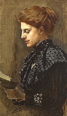 PORTRAIT OF A YOUNG LADY READING