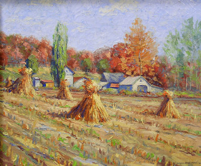 Indiana Autumn 1940 by Gordon Mess - Auction record, sale price, and art valuation. Compare with similar artists and explore comparable artworks.