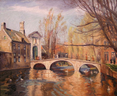 French Village with Bridge