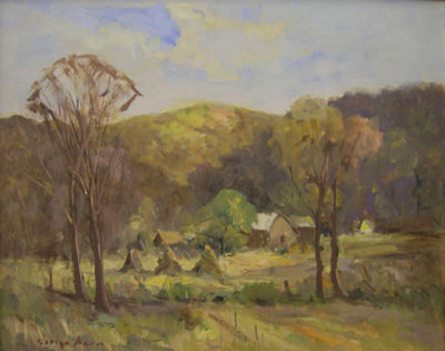 Brown County Farmstead in Autumn by George C Baum - Auction record, sale price, and art valuation. Compare with similar artists and explore comparable artworks.