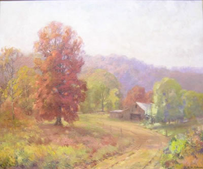 BROWN COUNTY LANDSCAPE WITH BUILDING