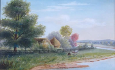 Hunter in Wooded Landscape