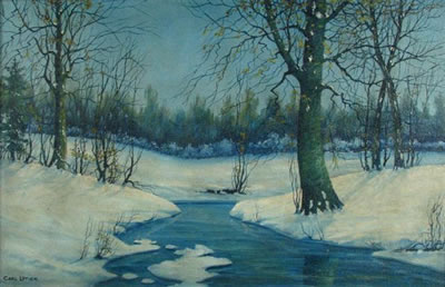 Winter Landscape with Creek