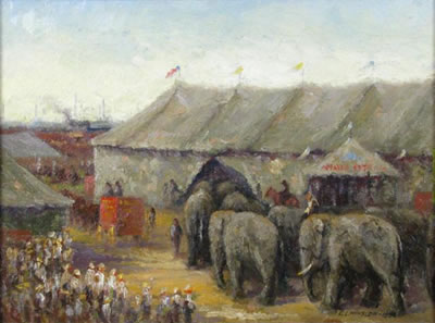 Sample artwork by Edward Lee Winslow (1871 - 1952), known for rural landscape and sign painter, commercial art - View similar artists and auction records