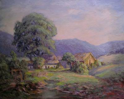 Landscape with Farm Buildings
