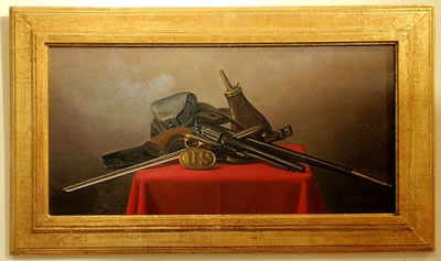 Still life of Civil War era militaria