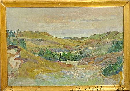 Sample artwork by Vedel Egebaek (Born 1910), known for landscape painting - View similar artists and auction records