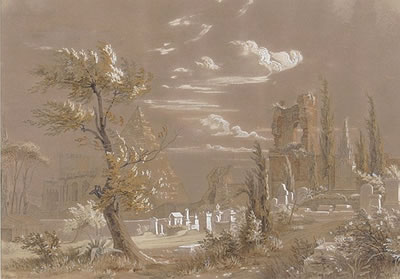 Der protestantische Friedhof an der Cestius-Pyramide in Rom