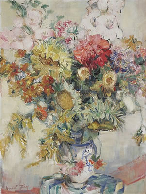 Sommerblumenstrauß mit Sonnenblumen