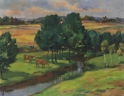 Sample artwork by Daniel Wohlgemuth (1876 - 1967), known for town-and landscape paintings, drawing, graphics - View similar artists and auction records
