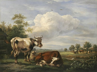 Weidelandschaft mit Kühen