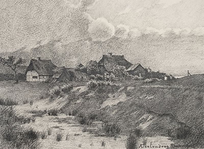 Häuser in den Dünen by Adolf des Coudres - Auction record, sale price, and art valuation. Compare with similar artists and explore comparable artworks.
