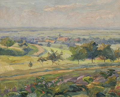 Landschaft bei Ettlingenweier by Hermann Goebel - Auction record, sale price, and art valuation. Compare with similar artists and explore comparable artworks.
