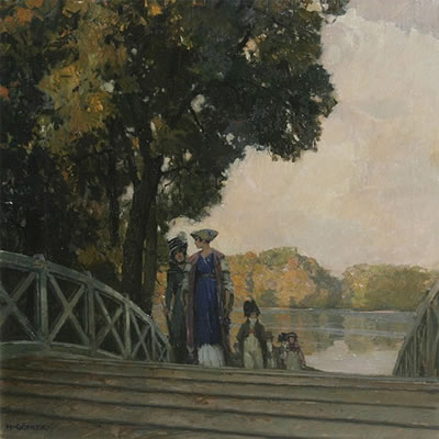 Im Schwetzinger Schloßgarten (Parkbrücke).