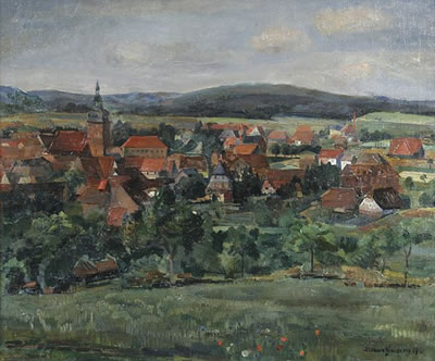 Blick auf Buchen im Odenwald