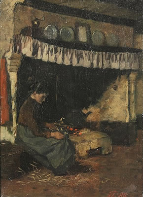 Mädchen am Kamin. by Theodor Alt - Auction record, sale price, and art valuation. Compare with similar artists and explore comparable artworks.