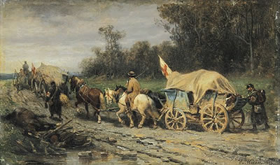 Freiwillige Sanitätskolonne in der Nähe von Sedan