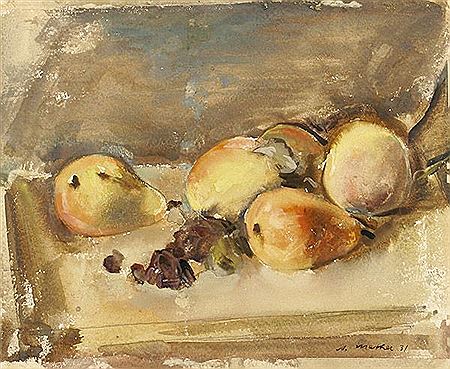 Birnen und Pfirsich. Obststilleben. by Arvid Mather - Auction record, sale price, and art valuation. Compare with similar artists and explore comparable artworks.