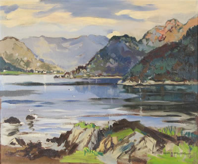 Loch Long and Loch Goil from Portincaple on the Clyde Estuary