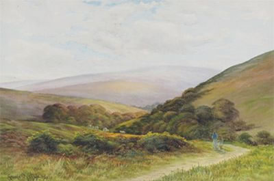 Sample artwork by George Oyston (1861 - 1937), known for bucolic landscape painting - View similar artists and auction records