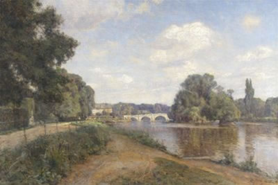 The Thames at Richmond View of the Old Bridge from Cholmondeley Walk