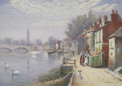 Views on the Thames near Chiswisk and Chiswick Eyot (2) by Edward J Duval - Auction record, sale price, and art valuation. Compare with similar artists and explore comparable artworks.