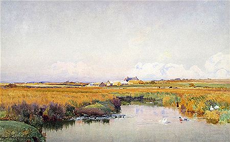 The Evening Glow by George Cockram - Auction record, sale price, and art valuation. Compare with similar artists and explore comparable artworks.