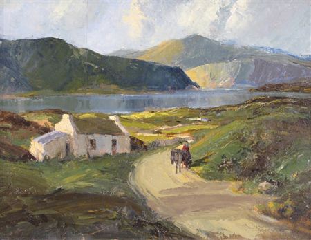 The Atlantic Drive, County Donegal by George Gault - Auction record, sale price, and art valuation. Compare with similar artists and explore comparable artworks.