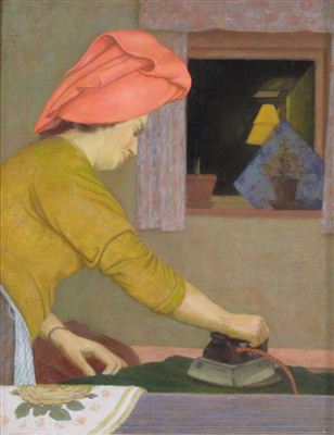 Woman ironing