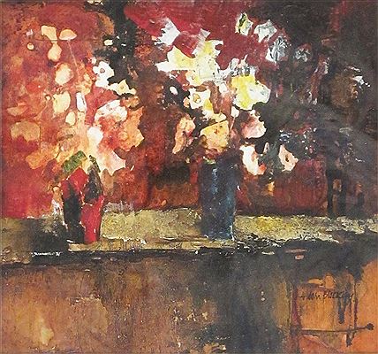 Flowers - Wood Shelf