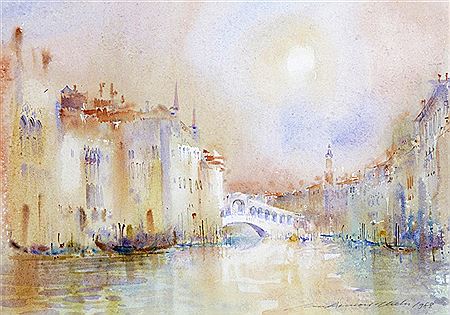 The Rialto Bridge under an October sun