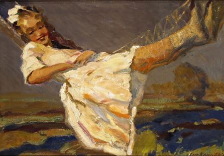 In the hammock by Georg Richter-Lussnitz - Auction record, sale price, and art valuation. Compare with similar artists and explore comparable artworks.