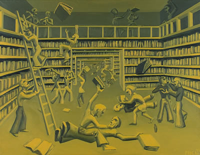 HOMMAGE A' LADA (FRAY IN LIBRARY)