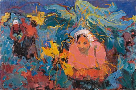 HARVESTING CAULIFLOWER by Alena Cermakova - Auction record, sale price, and art valuation. Compare with similar artists and explore comparable artworks.