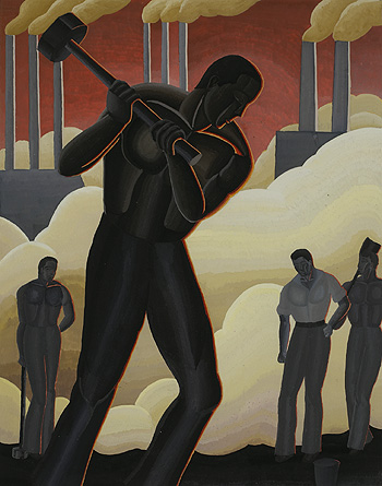 Untitled (Foundry Laborers) by Marjorie Dohrs - Auction record, sale price, and art valuation. Compare with similar artists and explore comparable artworks.