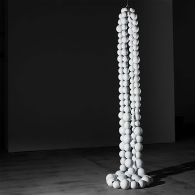Double collier blanc