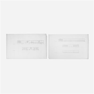 Plans, Section and Elevation for the Student Union Building, IIT (five works)