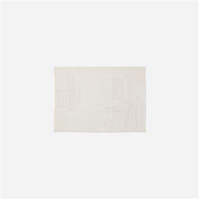 Perspective sketch for the Student Union Building staircase, IIT