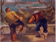 Fishermen by Leon Garland - Auction record, sale price, and art valuation. Compare with similar artists and explore comparable artworks.